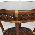 Комплект террасный ANDREA (стол кофейный со стеклом + 2 кресла + подушки) в Феодосии